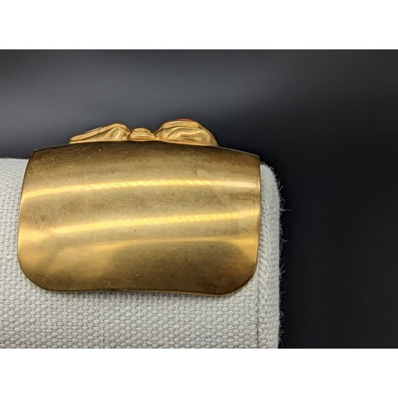 TTahari Chunky Cuff Bracelet Jewelry Gold Tone Peach, White Cabochon Faux Gems - Picture 3 of 9